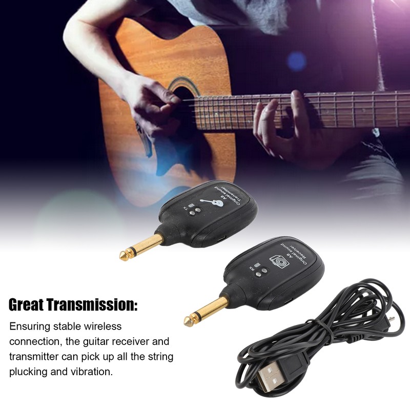 Wireless Guitar System Receiver Transmitter Audio Transmission System Accessory Set