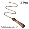 sourcing map Pack of 2 Wooden Columns Pendants 12 Inch