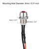 uxcell LED Indicator Light AC/DC 24V 8mm Panel Mount Red
