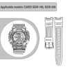 Waterproof Natural Resin Replacement Watch Band for Casio Sport SGW-100