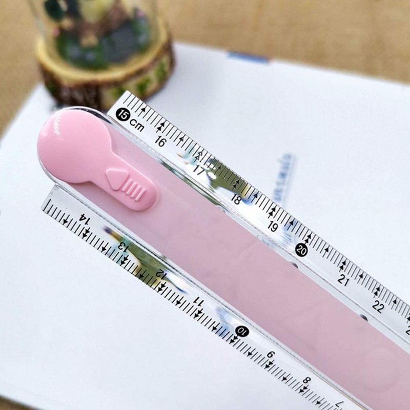 2 Pcs Folding Ruler Transparent Ruler Plastic Ruler Geometric Ruler
