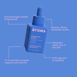 BYOMA BYOMA Hydrating Serum - Moisturizing Facial Serum with Squalane, Glycerin & Ceramides - Hydrating for Glowing, Dewy Skin - 1.01 fl. oz