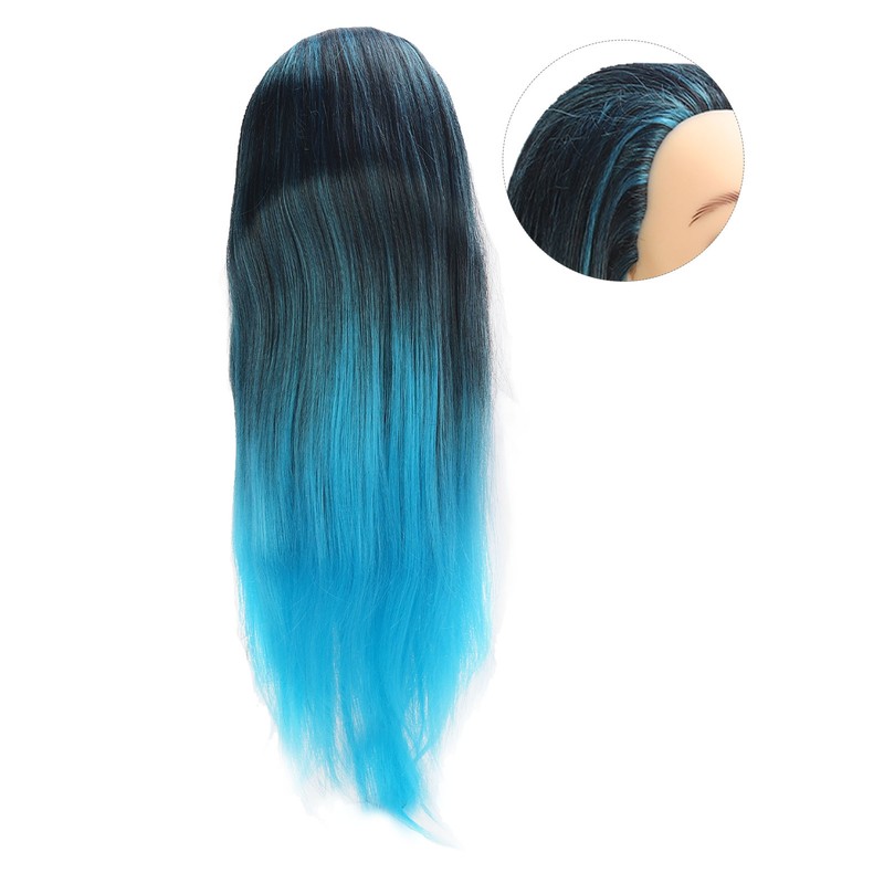 Hair Mannequin Head Colorful Hair Braiding Practice Hairdressing Mannequin Head