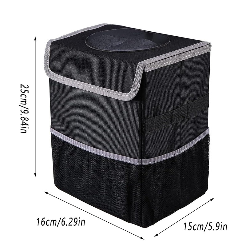 AIMALL Hanging Car Storage Box, Multifunctional Foldable Car Trash Can