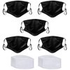 Face Masks Washable UK with Filters - Reusable/Adjustable/Washable Black masks