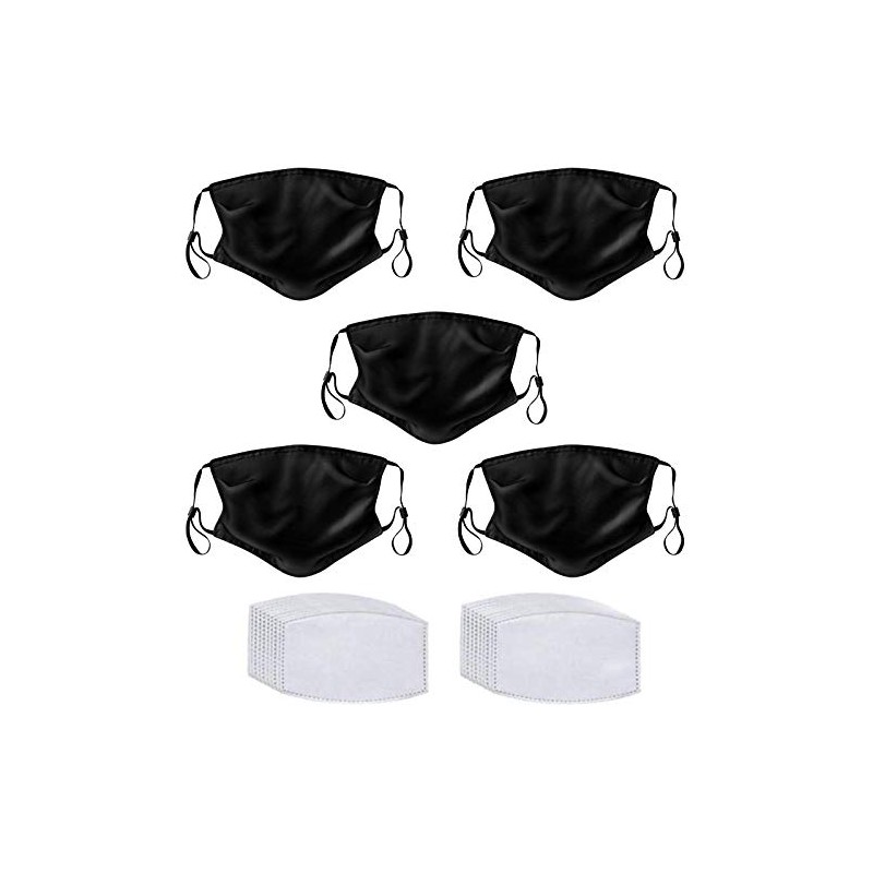 Face Masks Washable UK with Filters - Reusable/Adjustable/Washable Black masks
