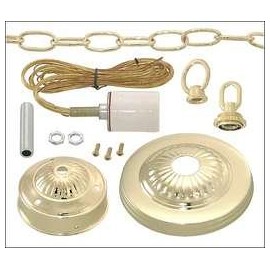 B&P Lamp Holder Kit for 3 1/4" Fitter Shades, Antique Brass Finish