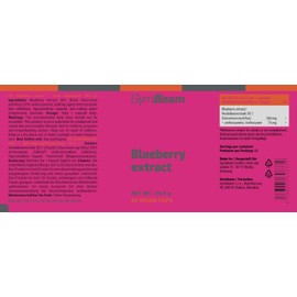 GymBeam GymBeam Heidelbeer Extrakt Kapseln - Funktioneller Pflanzenextrakt mit hohem Anthocyangehalt, untersttzt Herz-Kreislauf- und Augenfunktion, glutenfrei, aktosefrei, fr Veganer geeignet, 60 kaps