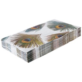Celebrate the Home Vibrant 3-Ply Paper Guest Towels/Banquet Napkins, Peacock, 16-Count