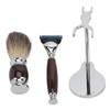 Men Manual Trimmer Kit Trimming Soap Bowl Stand Beard Brush