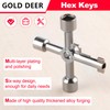 GOLD DEER 4-Way Multi-function Key Wrench Set of 2 Multi-Purpose