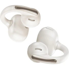 Baseus Bowie MC1 Open Ear Clip-On Earbuds 40H Lightweight Adaptive Comfort Anti-Drop Design Impactful Sound from Adaptive Bass Boost Adaptive Noise Cancelling Calls IP57 Waterproof (Stellar White)