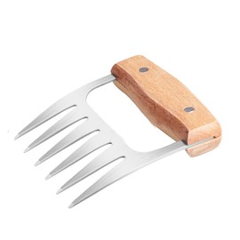 2 pieces meat claw, meat chopper for grilling, BBQ forks, bear claws, for grilling various types of meat such as chicken, steak, pork, etc. (wood colour)