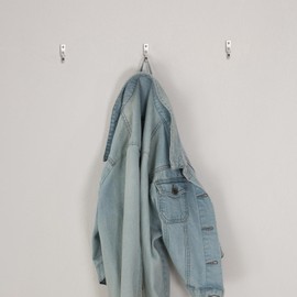 ANJOBIBI 6PCS Coat Hooks Wall Mounted Single Prong Robe Hook, Antirust Silvery Wall Hooksfor Hanging Towel Hooks with 12 Screws for Bags, Hat, Scarf,Coat,Key (Silvery Color C)