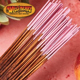 Wild Berry Incense Sticks - Peace of Mind - Serene Floral Blend with Peach and Vanilla - Hand Dipped in The USA (100 Count)