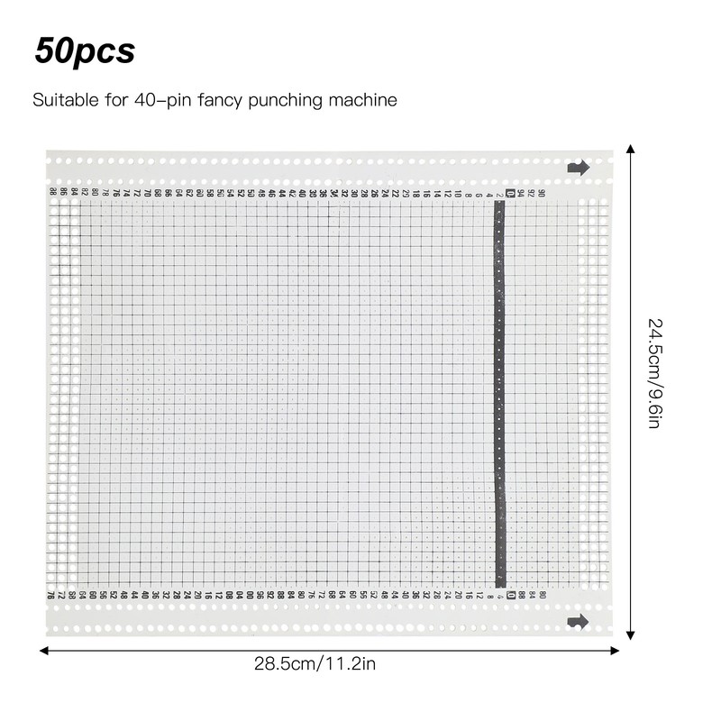 50Pcs Knitting Machine Blank Card Pre Punched Professional Spare Parts