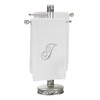 Creative Scents Crackled Glass Countertop Towel Stand, Decorative Silver Fingertip