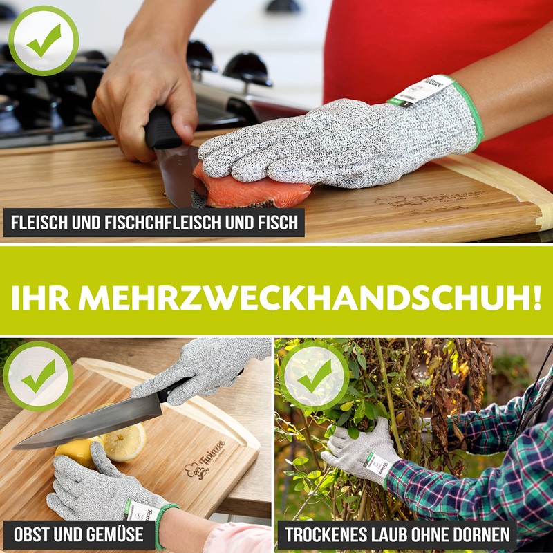 Twinzee® Cut Resistant Gloves, Extra Powerful, Level 5 Protection, Food