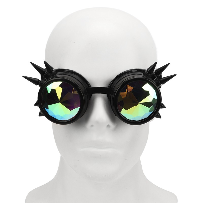 Steampunk Goggles Retro PC ABS with Elastic Band Kaleidoscope Rave