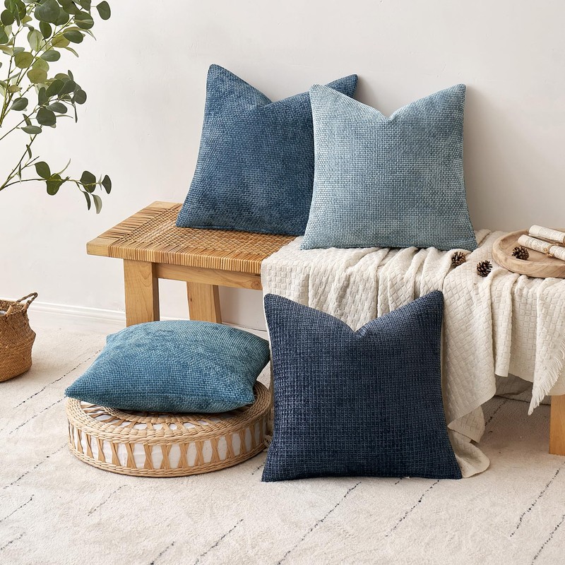 MIULEE Pack of 4 Couch Throw Pillow Covers 20x20 Inch