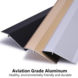 Wheelchair Ramp Non-Slip Threshold Strip Door Floor Transition Strip Metal Threshold Ramp Reducer Door Ramp Floor Reducer Height 1-4 cm Ascent Channel for Sweeping Robot Luggage
