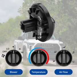 AC Climate Control Knobs Fits for Toyota Tundra - Air Conditioner Heater Control Switch Knob for 99 00 01 02 03 04 05 06 Toyota Tundra, Replacement for The Part# 55905-0C010, Pack of 3
