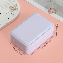 KUKUVR 2 Pieces Classic Velvet Necklace Pendant Box for Jewelry Gift, Small Jewellry Storage Display Case for Christmas Wedding Engagement Birthday Anniversary