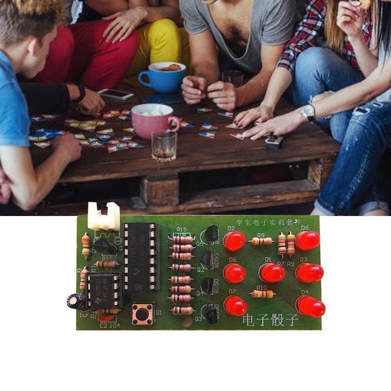 circuit electronic dice, 7 led
