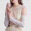 FloralGrace 1 Piece White Lace UV Protection Arm Warmers for