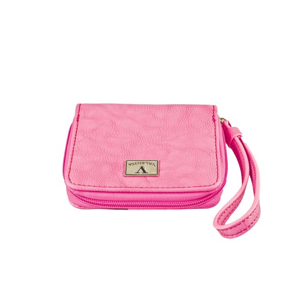 Valentia Cigars Women's Clutch Cigar Case, Synthetic Pink Leather
