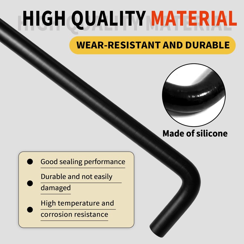 551065 3/4" ID (19mm) 90° Silicone Heater Hose Compatible with