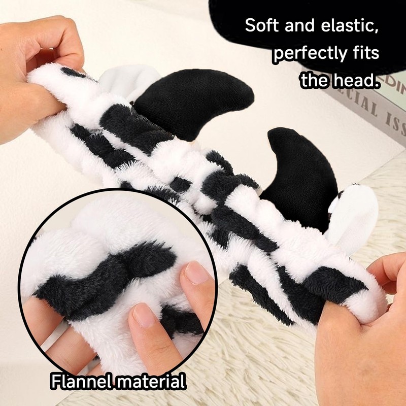 1 Cow Element Headband and 2 Cow Element Hair Ties,