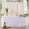 14ft White Tulle Table Skirt Tutu Table Skirt Tablecloth Decorations