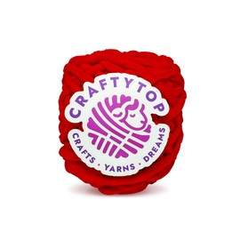 Super Bulky Chenille Yarn #6 for Crocheting & Knitting – Soft, Chunky, Fluffy Yarn with Velvety Texture Ideal for Baby Blankets, Plush Toys, Amigurumi, DIY Crafts and Cozy Accessories (Red Kiss)