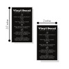 Vinyl Decal Application Instruction Cards | 50 Pack | 2x3.5”
