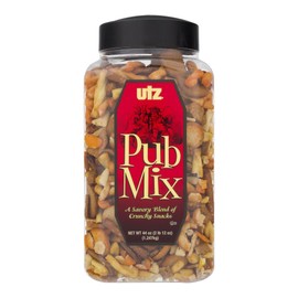 Utz Pub Mix Barrel - Savory Snack Mix, Blend of Crunchy Flavors for a Tasty Party Snack, SAVORY FLAVOR, 2.75 Pound