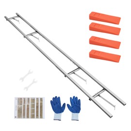 Portable Chainsaw Mill 12FT Rail Mill Guide System, Work with Chainsaw Mill, Aluminum Adjustable Saw Milling Rails System With 4 Tree Felling Wedges