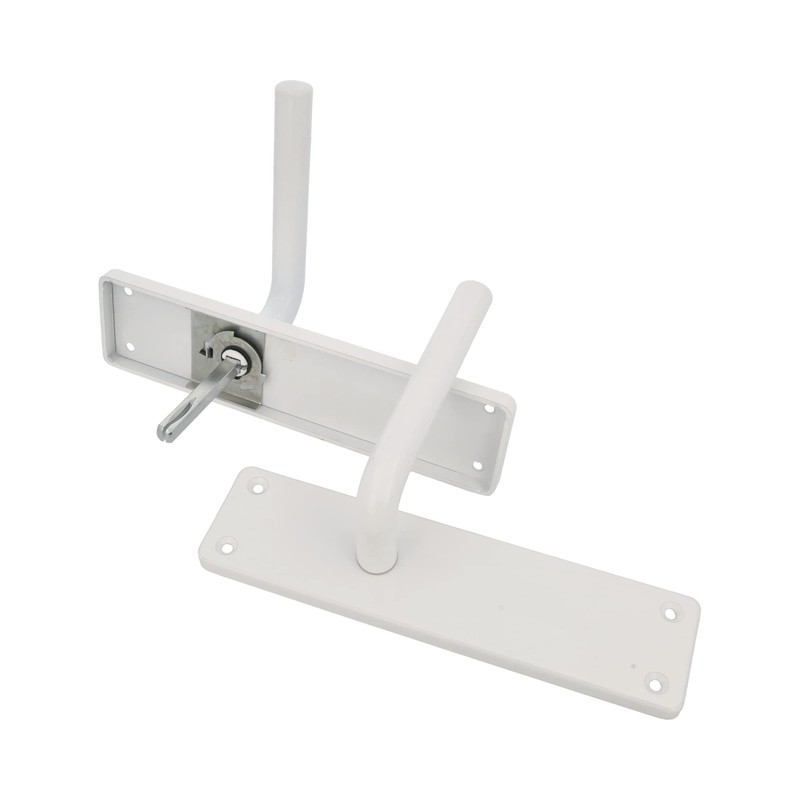 Amig - White Aluminium Handle Set with Square Plate and