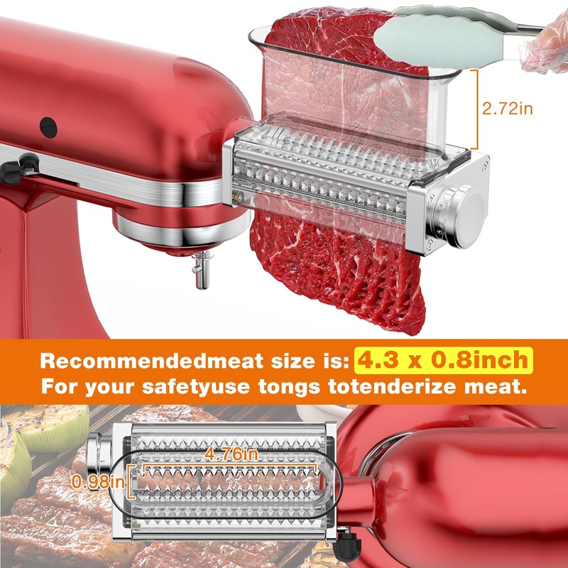 Adjustable Meat Tenderizer for All KitchenAid and Cuisinart Household Stand