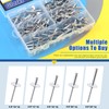 Glarks 60Pcs 3/16" x 3/8" Large Flange Aluminum Blind Rivets