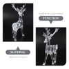 Angoily Acrylic Christmas Reindeer Ornaments 2 Pieces Clear Deer Figurine