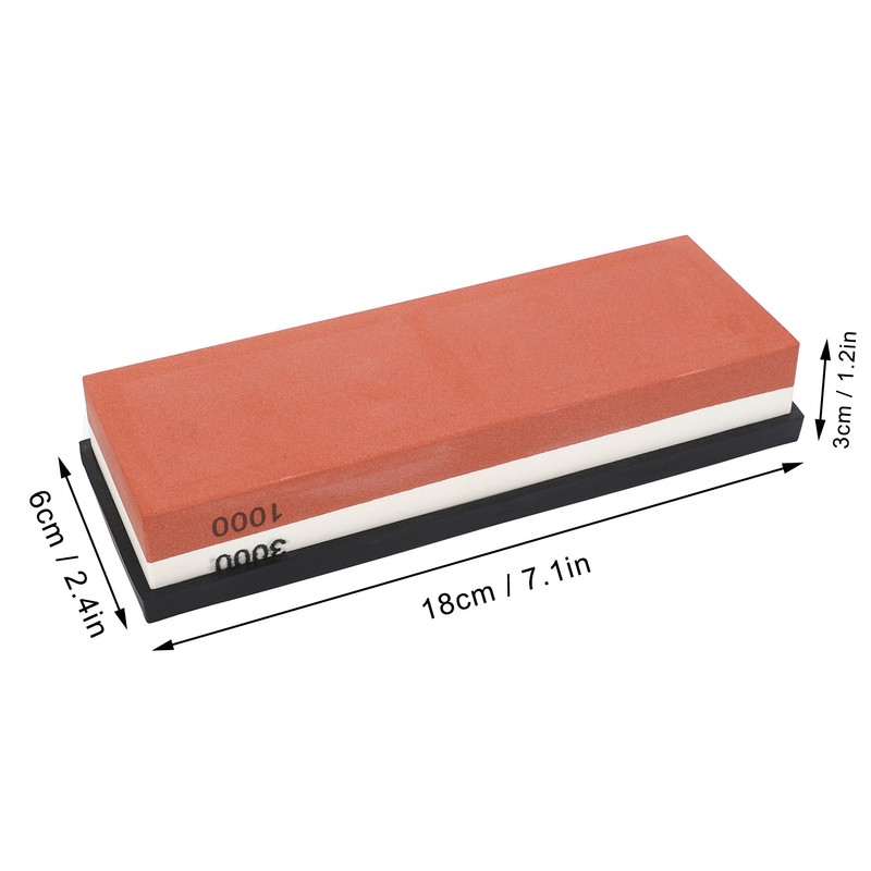 Household Knife Sharpening Stone White Corundum Whetstone with Base 1000