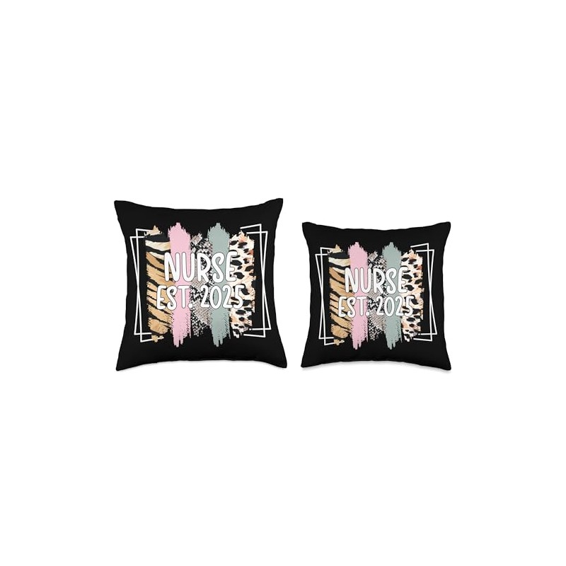 Nurse Est. 2025 Nurse Graduation Nursing Grad 2025 Throw Pillow
