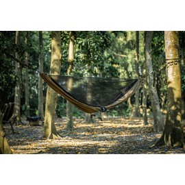 OneTigris KOMPOUND Camping Hammock with Net, Lightweight Portable Hammock with Warm Internal Cover & Tree Friendly Straps for Backpacking, Camping, Hiking, Travel, Beach, Backyard