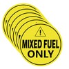 Mixed Fuel Only Vinyl Decal Sticker Label, 4 inches Waterproof