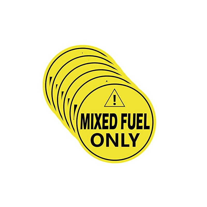 Mixed Fuel Only Vinyl Decal Sticker Label, 4 inches Waterproof