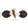 6 Sets Pu Leather Sew-On Toggles Closure with Resin Horn