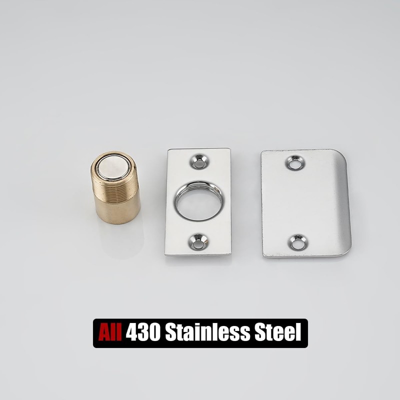 JQK Closet Magnetic Door Ball Catch Hardware, 430 Stainless Steel