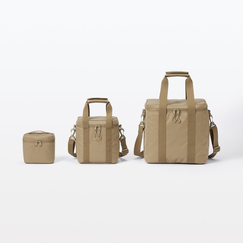 MUJI 84383137 Insulated Bag, Beige, Large Size, 12.6 x 11.8