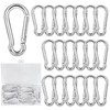 UVVRUR Pack of 20 Carabiner Hook Key Ring 60 x
